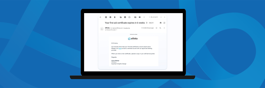 screenshot of Affinity Payroll
